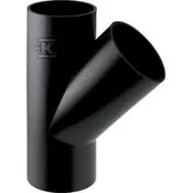 Geberit PEHD T-kos 75x56/45 kotni, črne barve (HDPE odvodnjavanje)