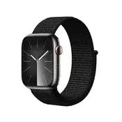 shumee Crong Nylon Reflex - športni pašček za Apple Watch 38/40/41/42 mm (črn)