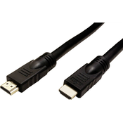 ROLINE Roline HDMI priključni kabel HDMI-A vtič\, HDMI-A vtič 15.00 m črna 14.01.3452 #####4K UHD\, zaščiten\, aktivno z ojačitvijo signala HDMI kabel, (20415186)