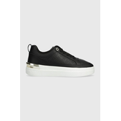 Kožne tenisice Tommy Hilfiger LUX COURT SNEAKER MONOGRAM boja: crna, FW0FW07808