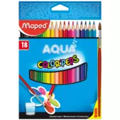 MAPED Drvene bojice Aqua Color Peps/ set 1/ 18 + cetkica