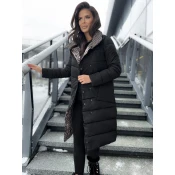 Črna dvoprsna jakna visok stoječi ovratnik Yups
