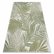 eoshop Preproga SISAL SION palmovi listi, tropski 2837 flat weave ecru/green ( - Velikost: 160x220 cm)
