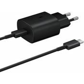 Samsung 25W brzi kucni punjac + USB Type-C kabel, crni