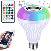 RGB LED žarnica 7W in bluetooth zvočnik + daljinski upravljalnik