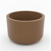 shumee Okrogel rjav cvetlični lonček v minimalističnem slogu