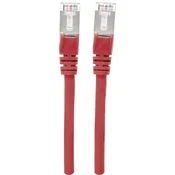 Intellinet Intellinet 319126 RJ45 omrežni kabel\, Patch kabel CAT 6a S/FTP 5.00 m rdeča zaščita iz folije\, pletena zaščita\, brez halogena 1 kos, (20417721)