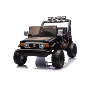 Beneo Elektrické autíčko Toyota FJ Cruiser XXL s pohonom 4x4, licencované (Dvojmiestne), Pieskovo čierne, Prenosná lítiová batéria, Vysoký podvozok, Dve sedadlá, Odpružená zadná náprava, 2,4 GHz Diaľkový ov