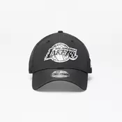 Los Angeles Lakers New Era 9FORTY Black and White Sports Clip Cap kapa