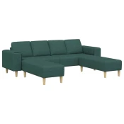 Kauc za dnevni boravak 3 pcs Tamnozelena Poliester
