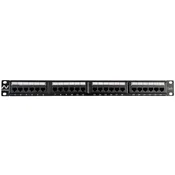 BE Rack za patch panele 19 Cat6 24p UTP črne barve N