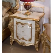 Casa Padrino luxury baroque bedside table white/beige/gold 75 cm