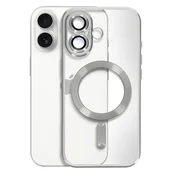 AVIZAR Ohišje MagSafe za iPhone 16 z ultra elegantnim kromiranim robom, Srebrna, (5000189903)