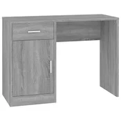 Vidaxl Pisalna miza s predalom in omarico 100x40x73 cm les
