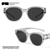 Unisex naocare za sunce, Providno-sive