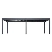 Luksuzna motorizirana bioklimatska pergola PRESTIGE 8x4 m, aluminij – samostoječa