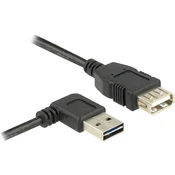 Delock USB 2.0 priključni kabel, ploski, kotni [1x USB 2.0 vtič A - 1x USB 2.0 vtičnica A] 1 m