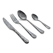 Evviva 24-delni jedilni pribor Arabesque/črn/inox, pvd
