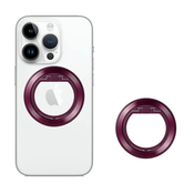 Techsuit – MagSafe telefonski obroč (MPR2) – Okrogla oblika – aluminijeva zlitina – bordo