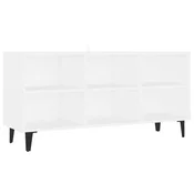 Vidaxl TV omarica s kovinskimi nogami bela 103,5x30x50 cm