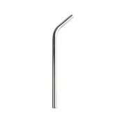 Stainless-steel curved straw, 21.5 cm - Grunwerg