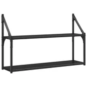 vidaXL vidaXL Stenska polica Montaža za steno Črni hrast 80 x 21 x 51 cm, (5000307188)