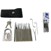Mobilly Lockpick 20v1 komplet klešč s prozorno ključavnico za usposabljanje in kartico klešč