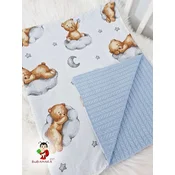 Bubamara037 Pokrivac za bebe Medvedici, Belo-Plavi