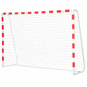 HOMCOM PE Plastic Football in Soccer Goal Net za odrasle in otroke, 302x83x201cm