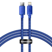 Baseus CAJY000203 Crystal Shine Series Podatkovni Kabel USB-C - Lightning 20W 1,2m Plava