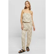Womens Bandeau viscose jumpsuit with seagrass flower