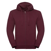 Mens Authentic Melange Zipped Hooded Sweat Russell