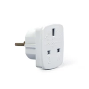 Gembird adapter za utikace Tip G (Ujedinjeno Kraljevstvo) Tipa F Belo