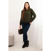 Kesi Włoski Womens sweater made of soft mohair khaki