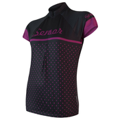 Womens cycling jersey Sensor Cyklo Dots Black