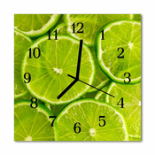 tulup.si Steklena kvadratna ura Lime 30x30 cm