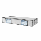 Komplet 2 beliih škatel za shranjevanje z vakuumsko vrečo Compactor XLarge Underbed Life, 105 x 15,5 cm