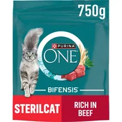Purina ONE Bifensis Sterilcat z govedino in pšenico 750 g