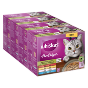 Multi pakiranje Whiskas Pure Delight porcijske vrečke 96 x 85 g - Mešani ragu v želeju