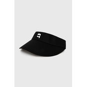 Pamucni šilt Karl Lagerfeld boja: crna, s aplikacijom