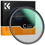 K&F 77MM črni filter za meglo serije C 1/8, ultra tanek večplastni zeleni premaz