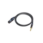 Infinitek L-2T2S mikrofon 6,0mm, XLR (F)/JACK TRS 6,3mm 2m, BLK