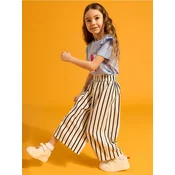 Sinsay - Široke prugaste pantalone - belo