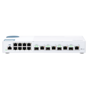 QNAP 8 port 1Gbps, 4 port 10G SFP+/ NBASE-T Combo, web management switch (QSW-M408-4C)