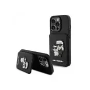 Apple Karl Lagerfeld and Choupette Maska za iPhone 15 Pro Max, Sa pregradom, Crna
