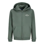Jack & Jones Junior Jopa na zadrgo JORNORREBRO TYPO zelena/naravno bela