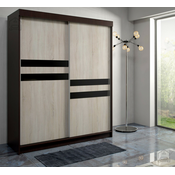 Garderobna omara z drsnimi vrati Asturia - črna/wenge
