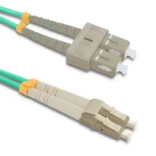 Qoltec optični patchcord LC/UPC - SC/UPC | večmodni | 50/125 | OM4 | dupleks | 5 m