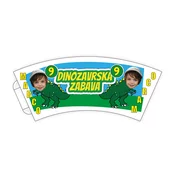 Personal Personalizirani papirnati kozarci 6 kosov - Dinozavri