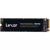 LEXAR NM700 1TB SSD, M.2, PCIe Gen3x4, up to 3500 MB/s read and 2000 MB/s write LNM700-1TRB